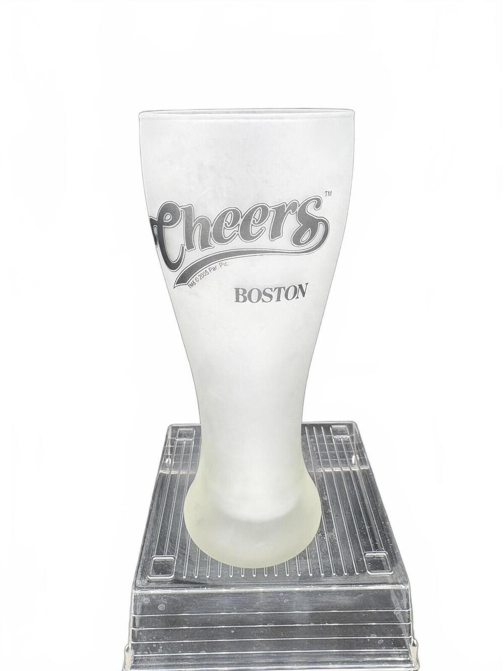 Vintage 2005 Cheers Boston Frosted Beer Glass Paramount Pictures Licensed